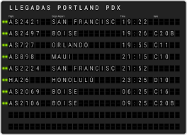 Llegadas de vuelos en Aeropuerto Internacional de Portland