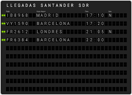 Llegadas de vuelos en Aeropuerto de Santander