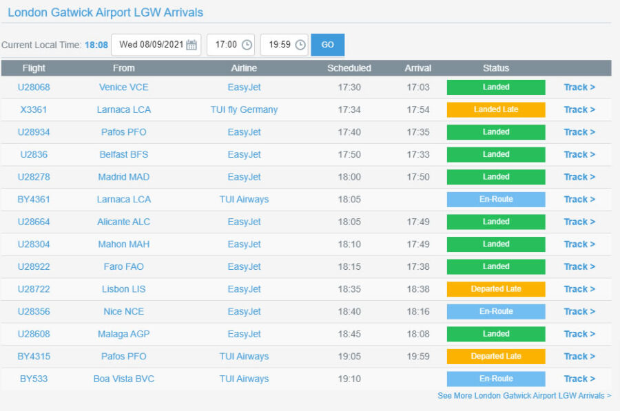 Salidas de vuelos en Aeropuerto de Londres-Southend