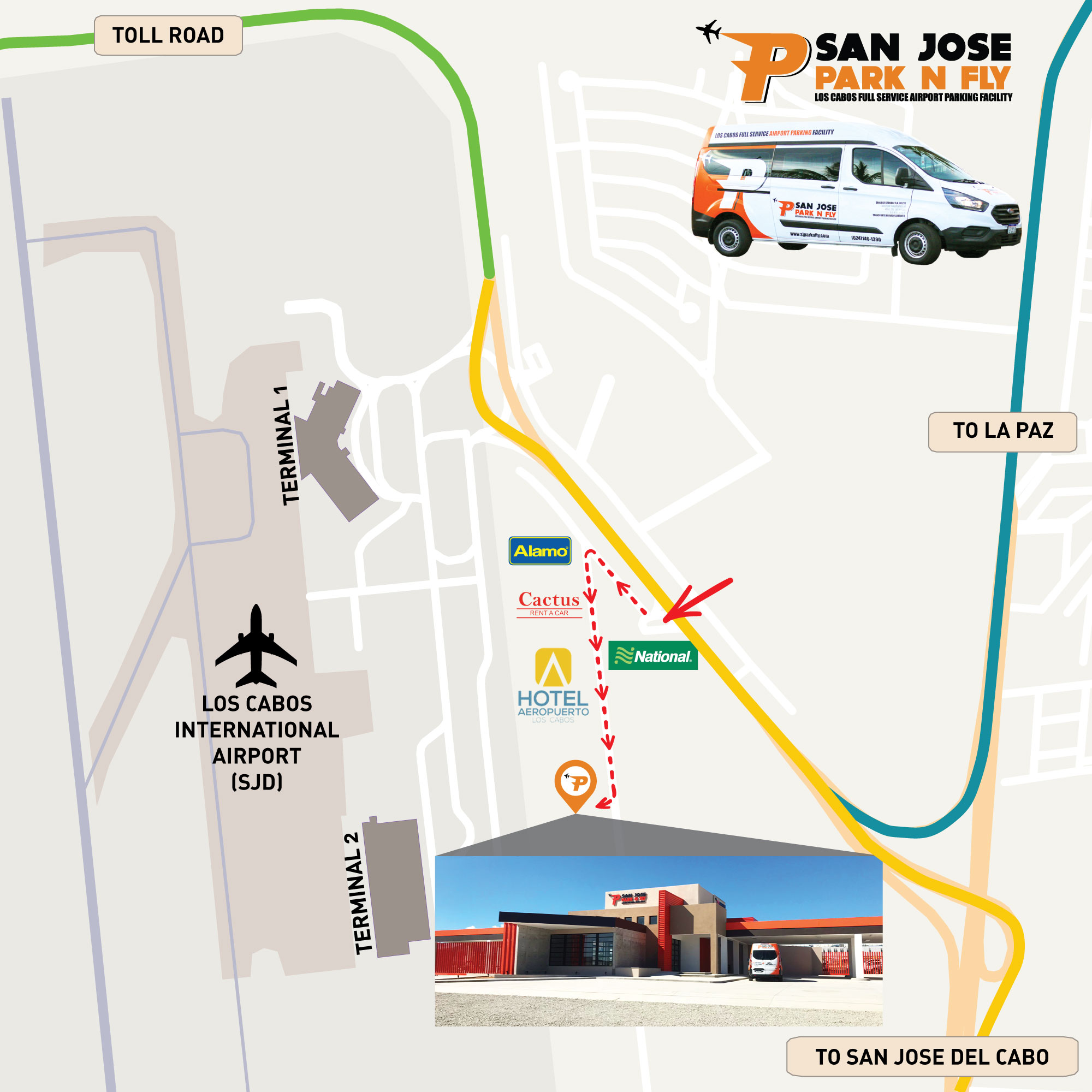 Aeropuerto Internacional de Los Cabos Estacionamiento